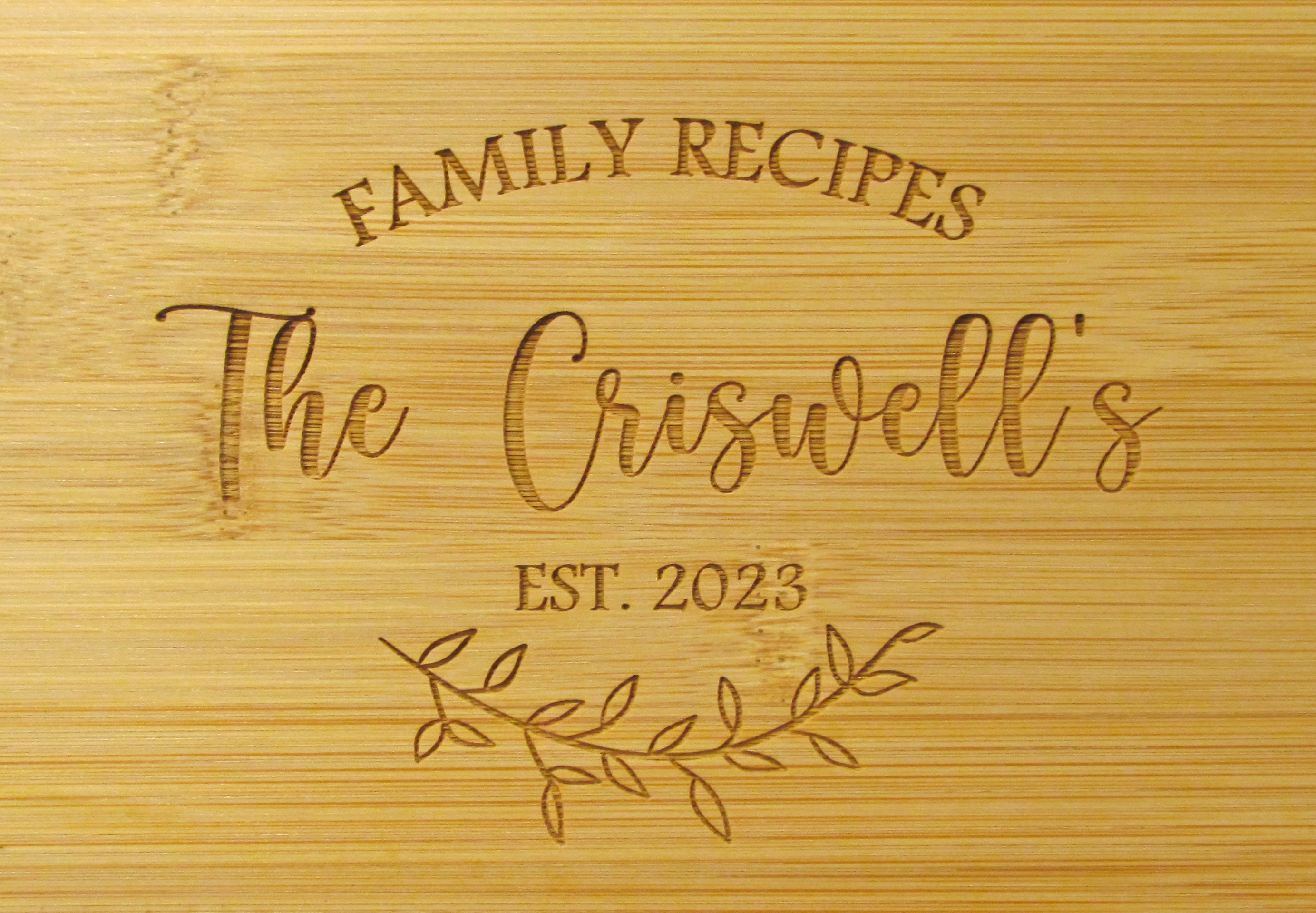 Fall Recipes Box Personalized Recipe Box - Family Recipes - Wooden Recipe Box - Custom ...