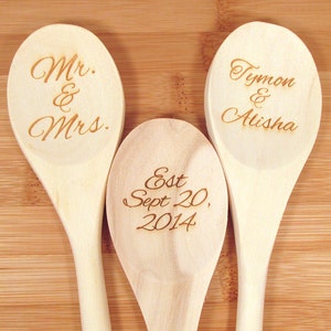 Personalized Wooden Spoon Engraved Custom Wooden Spoon 1 spoon image 3