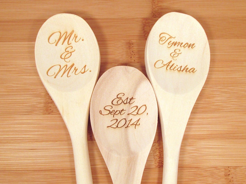 Personalized Wooden Spoon Engraved Custom Wooden Spoon 1 spoon image 3