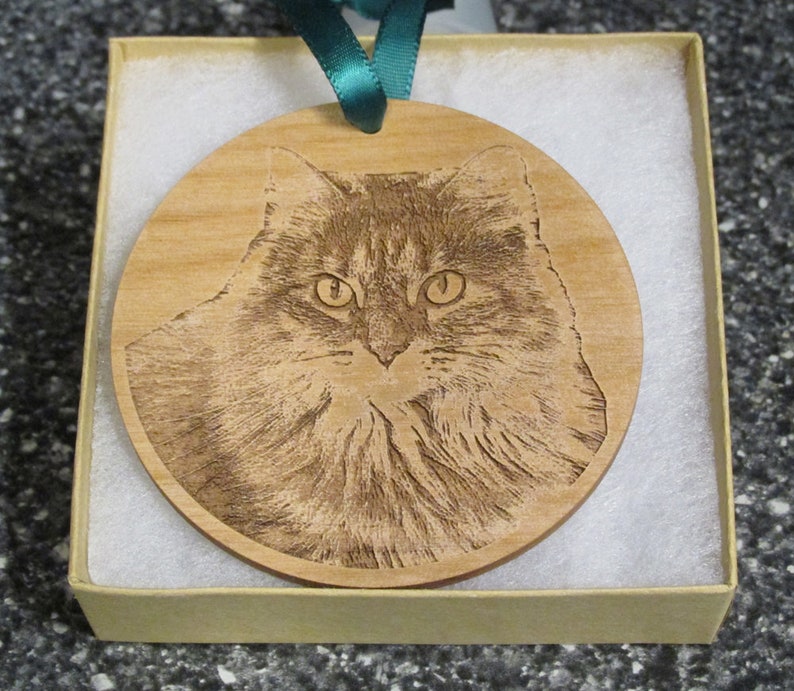Custom Pet Photo Ornament Laser Cut Wood Ornament Etsy