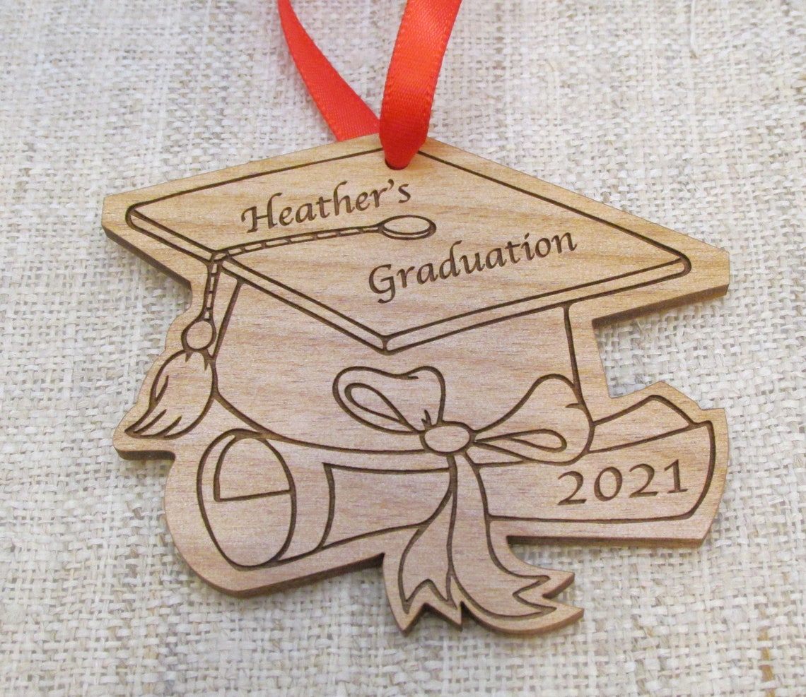 Personalized Graduation Ornament Custom Wooden Grad Ornament Etsy