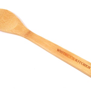 Personalized Bamboo Spoon - Engraved Custom Wooden Spoon (1 spoon)