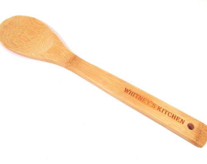 Personalized Bamboo Spoon - Engraved Custom Wooden Spoon (1 spoon)