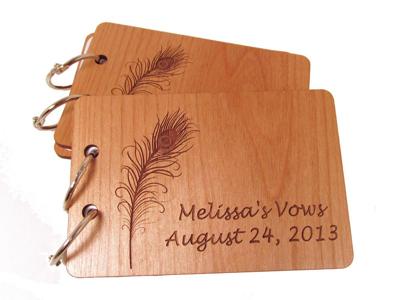 Wooden Vow Books Wedding Books I Do Set of 2 image 4