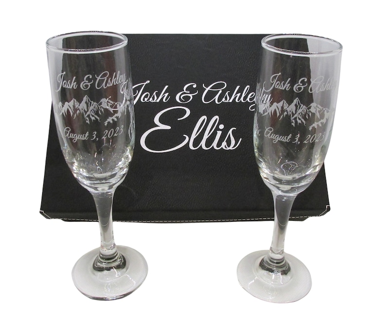 Personalized Anchor Champagne Flutes Wedding Toasting Flutes Set of 2 image 7