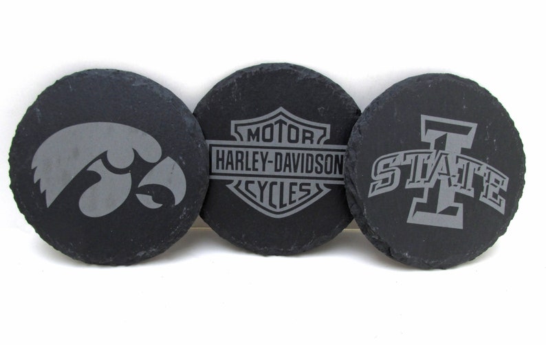 Sports Coasters Solid Slate Coasters Logo Coasters Team Etsy