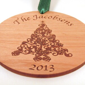 Personalized Wooden Ornament Family Tree Custom Ornament Choose Your Design image 4