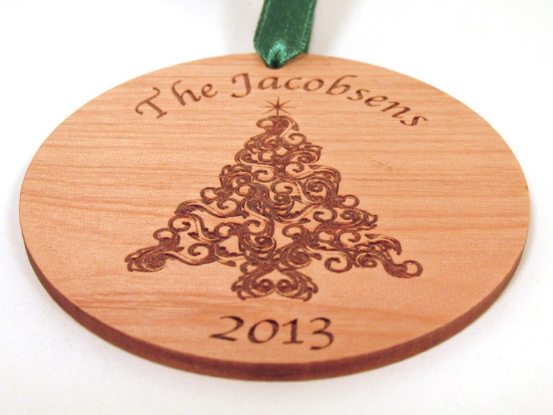 Personalized Wooden Ornament Family Tree Custom Ornament Etsy