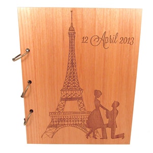 Eiffel Tower Paris Wedding Guest Book or Photo Album