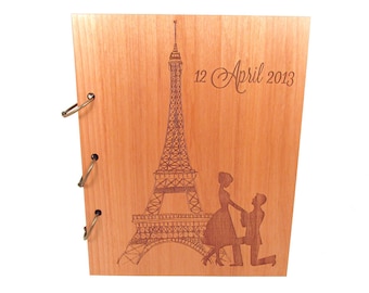 Eiffel Tower Paris Wedding Guest Book or Photo Album