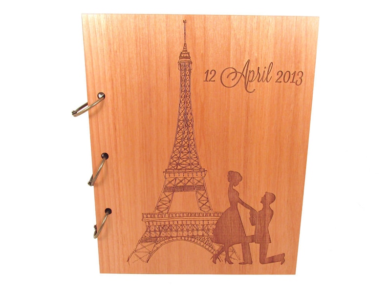 Eiffel Tower Paris Wedding Guest Book or Photo Album