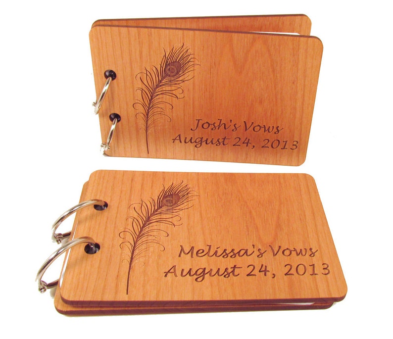 Wooden Vow Books Wedding Books I Do Set of 2 image 2