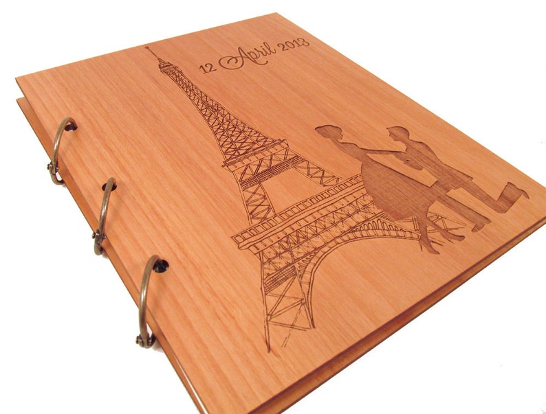 Eiffel Tower Paris Wedding Guest Book or Photo Album