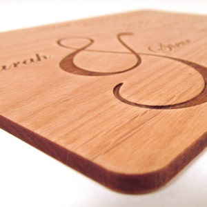 Ampersand Wood Wedding Invitation Horiztonal Format image 3