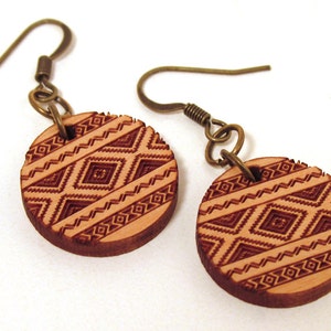 Tribal Wooden Earrings