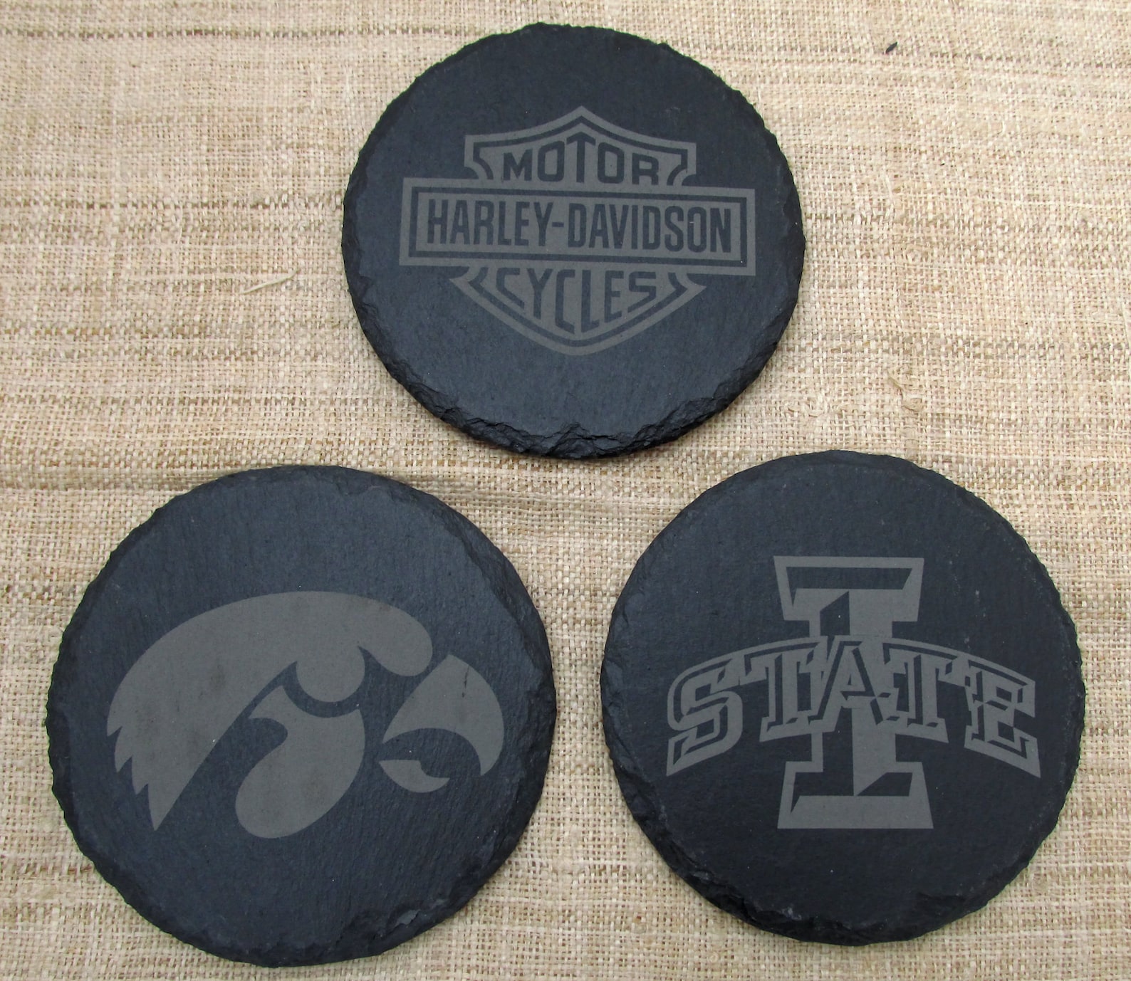 Sports Coasters Solid Slate Coasters Logo Coasters Team Etsy