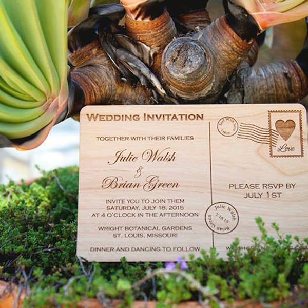 Postcard Invite Etsy