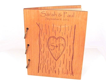 Wooden Wedding Guest Book Photo Album LARGE SIZE