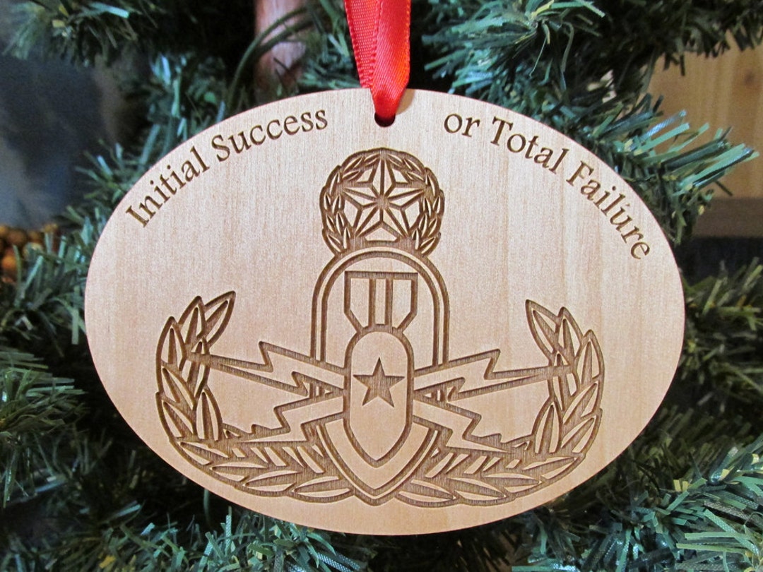 EOD Crab Wood Christmas Ornament - Wooden Military Christmas Gift