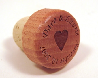 Wedding Wine Bottle Stopper - Wedding Favor or Wedding Gift