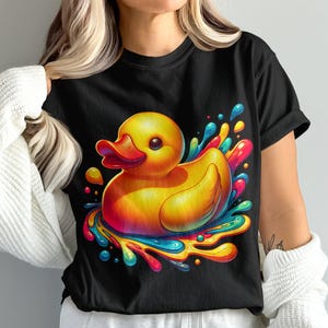 Cute Rubber Duck Kawaii Clip Art, PNG Digital Download, Ducky Shirt Design Decal, Duck Sublimation PNG, Tumbler, Glass Jars, Stickers