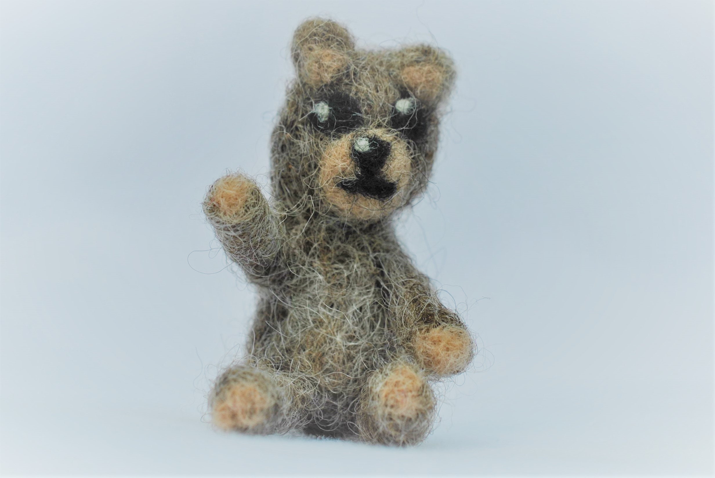 needle felted teddy bear