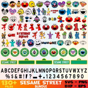 525+ bestanden, 130+ unieke ontwerpen, Street Monsters-personages gelaagde SVG, Elmo Svg-bundel Street Monsters-gezichten, Svg-clipart elmo en vrienden