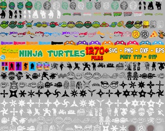 1270+ Files, 315+ Unique Layered Designes, Ninja Turtles Bundle, Cricut, Silhouette, Ninja Turtles SVG PNG Clipart Bundle | Instant Download