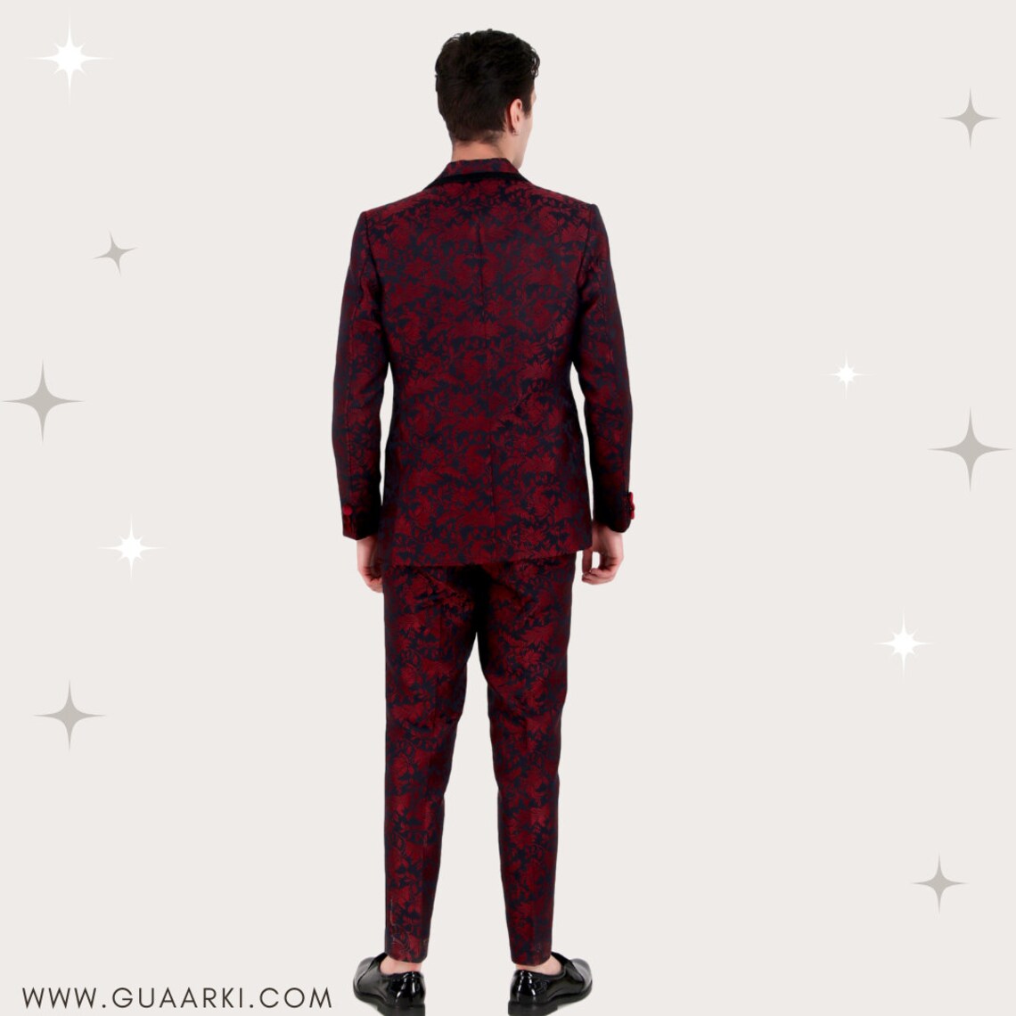 Red Tuxedo Bobblehead - Dapper Gentleman Formal Figurine main image 1