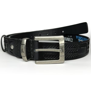 Men&#39;s genuine leather belt in black La Galere