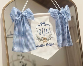 Anpassad broderad babybanner