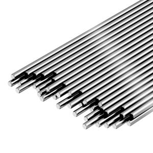 May include: A bundle of silver-colored metal welding rods.