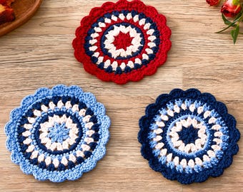OAKWOOMA Crochet Kit for Beginners, Easy Arts and Crafts Knitting & Crochet Coaster Kit with Step-by-Step Video(Mandala)