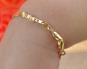 Pulsera Valentino Link bañada en oro de 14 quilates - Bebés y niños