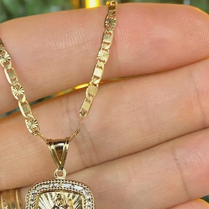 Cadena y Dije de San Juditas • San Judas Necklace for Womens Girls Boys Kids • Saint Jude Thaddeus Charm CZ • Baptism 1st Communion Gifts