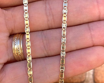 14K Gold Filled Valentino Link Chain Necklace - Newborn to Kids 14" and 16" Inches
