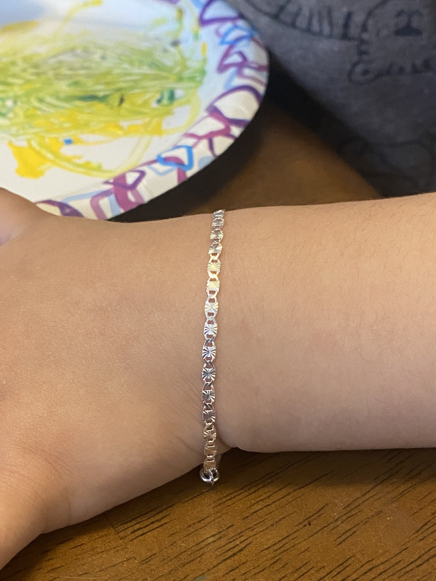 Sterling Silver Valentino Link Bracelet: Baby, Kids, Children - Etsy