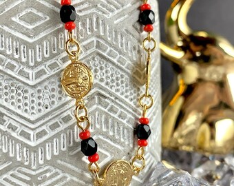 thumbnail image 2 of 18K Gold Filled Saint Benedict Adult Bracelet – Pulsera De San Benito BR1994 2 of 4