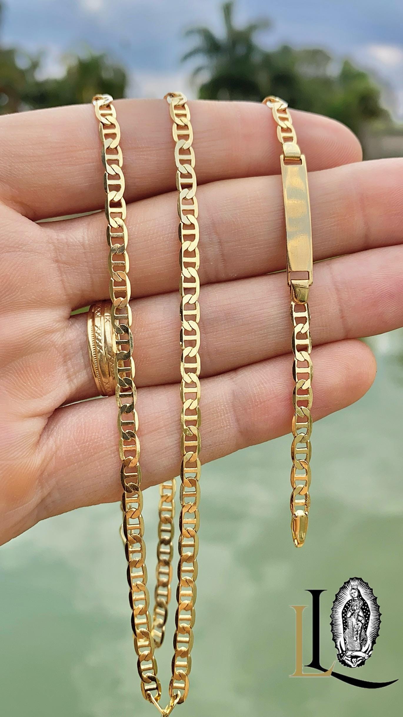 14K Gold Filled Mariner Link Bracelet – Families Set, Kids/Papa/Mama, USA Made