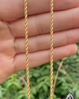 14Kゴールドフィルドロープチェーンネックレス - 1.8 mm、17.5インチ