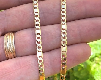 14K Yellow Gold Filled San Judas Necklace • Figaro Link 14K Yellow Gold Filled San Judas Necklace • Figaro Link
