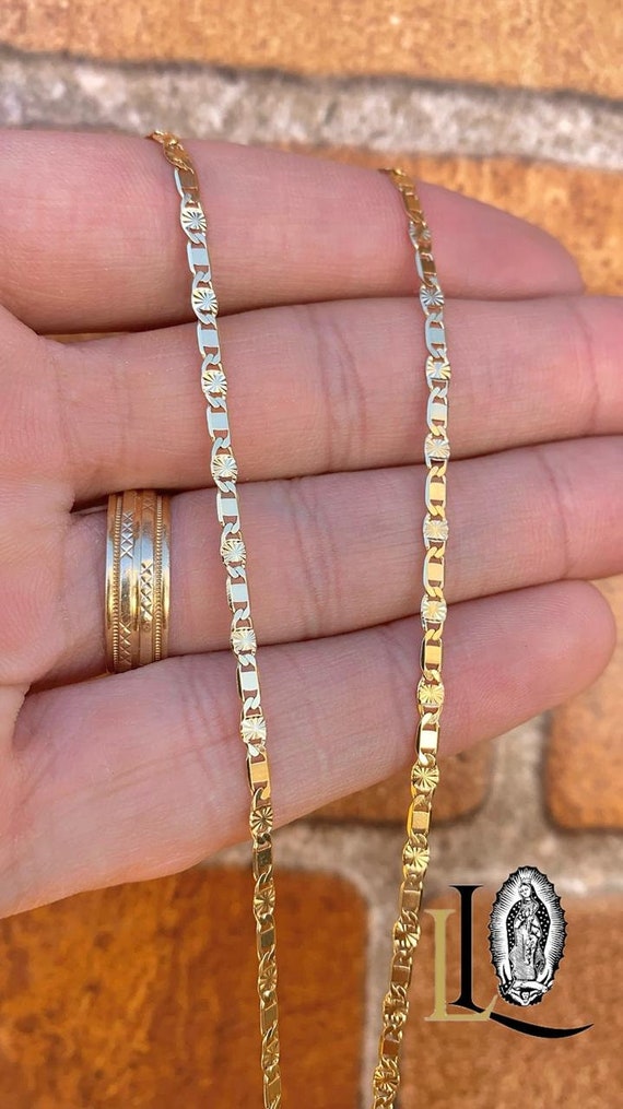 14K Gold Filled Guadalupe Necklace: Valentino Chain, Cubic