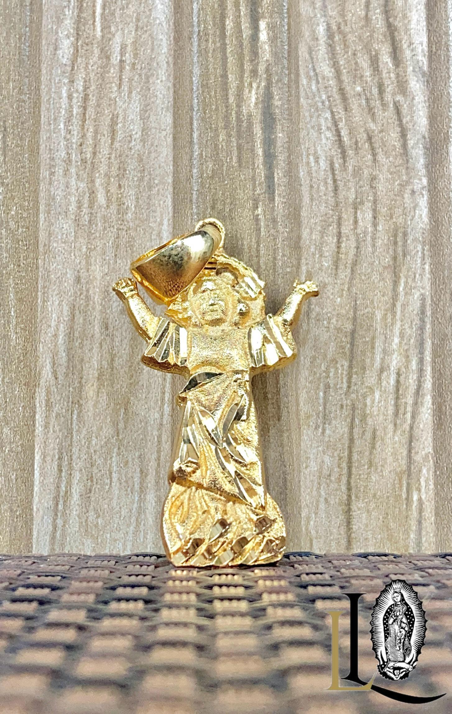 Medalla de oro amarillo italiano con imagen de Divino Niño a color - Joyería G&A Medalla de oro amarillo italiano con imagen de Divino Niño a color - Joyería G&A