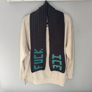 Patrón de bufanda de crochet F*CK ICE