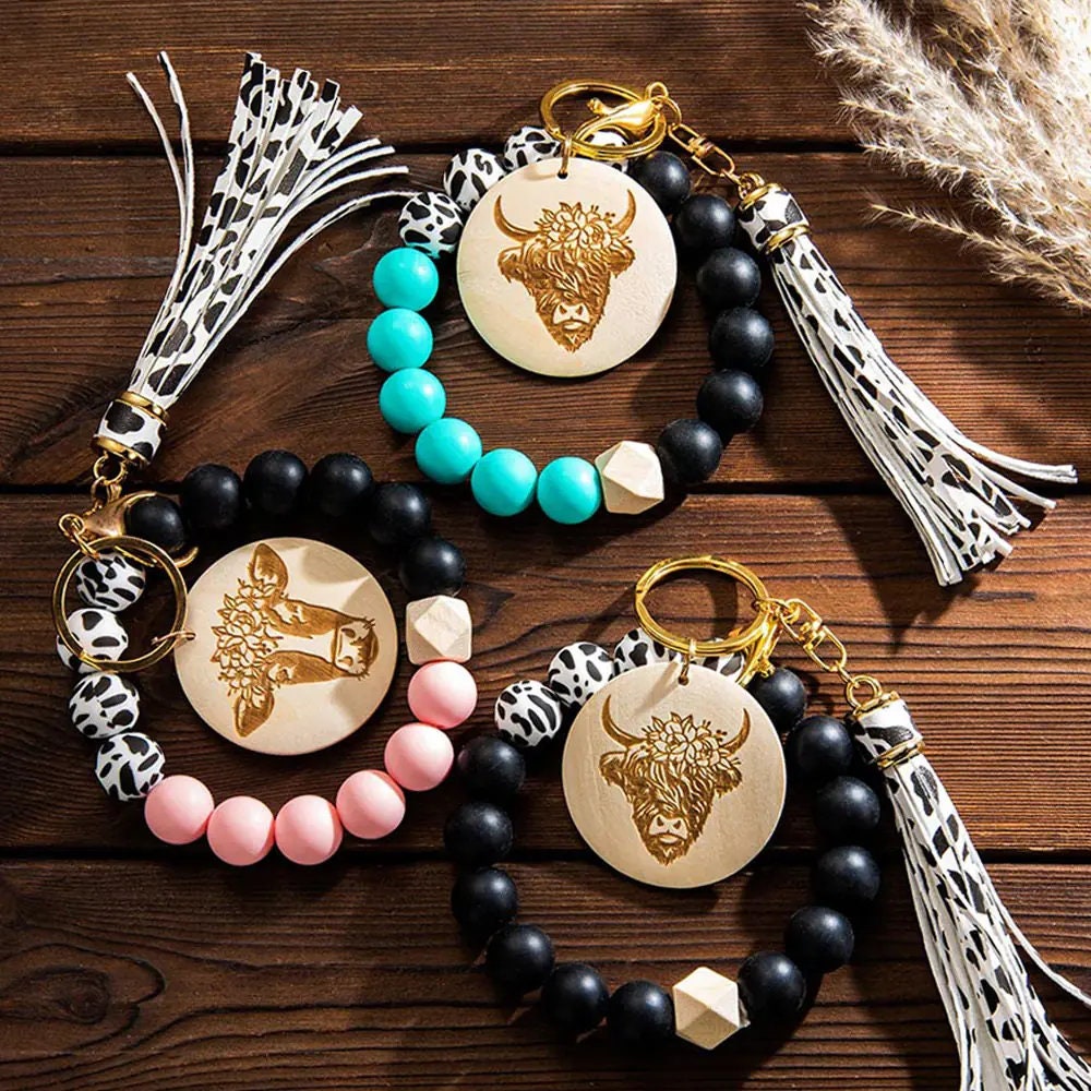 Beaded Keychain, Name Keychain, Rodeo, Custom Keychain, Western Style ...