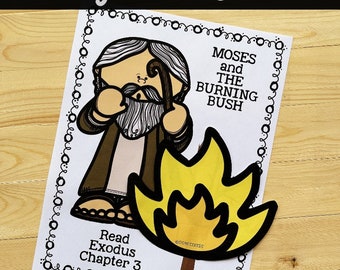 Moses and the Burning Bush Bible Craft  | Sunday School | Exodus 3