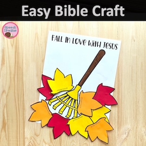 Fall Rake Christian Bible Craft for kids | Sunday School