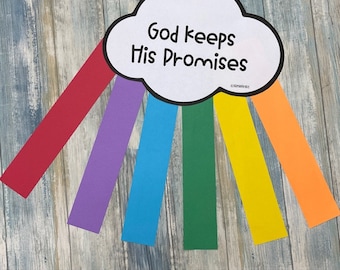 Rainbow Christian Bible Craft for kids | Sunday School Spring Cloud Noah and the Ark