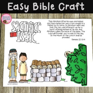 Abraham and Isaac Bible Craft for kids Christian Homeschool Activity Scripture Study Printable Preschool Download