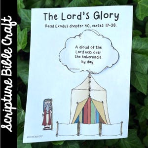 Tabernacle Bible Craft: Moses & Lord&#39;s Glory, Sunday School Activity
